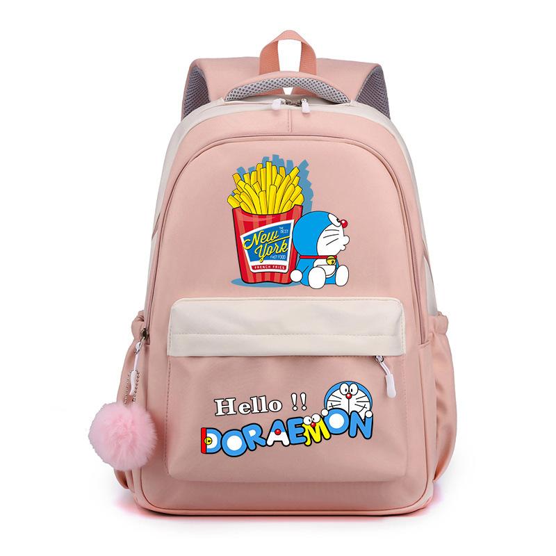 New Animation Peripheral Doraemon School Bag Backpack Cartoon Backpack Large Capacity Student School Bag Stationery