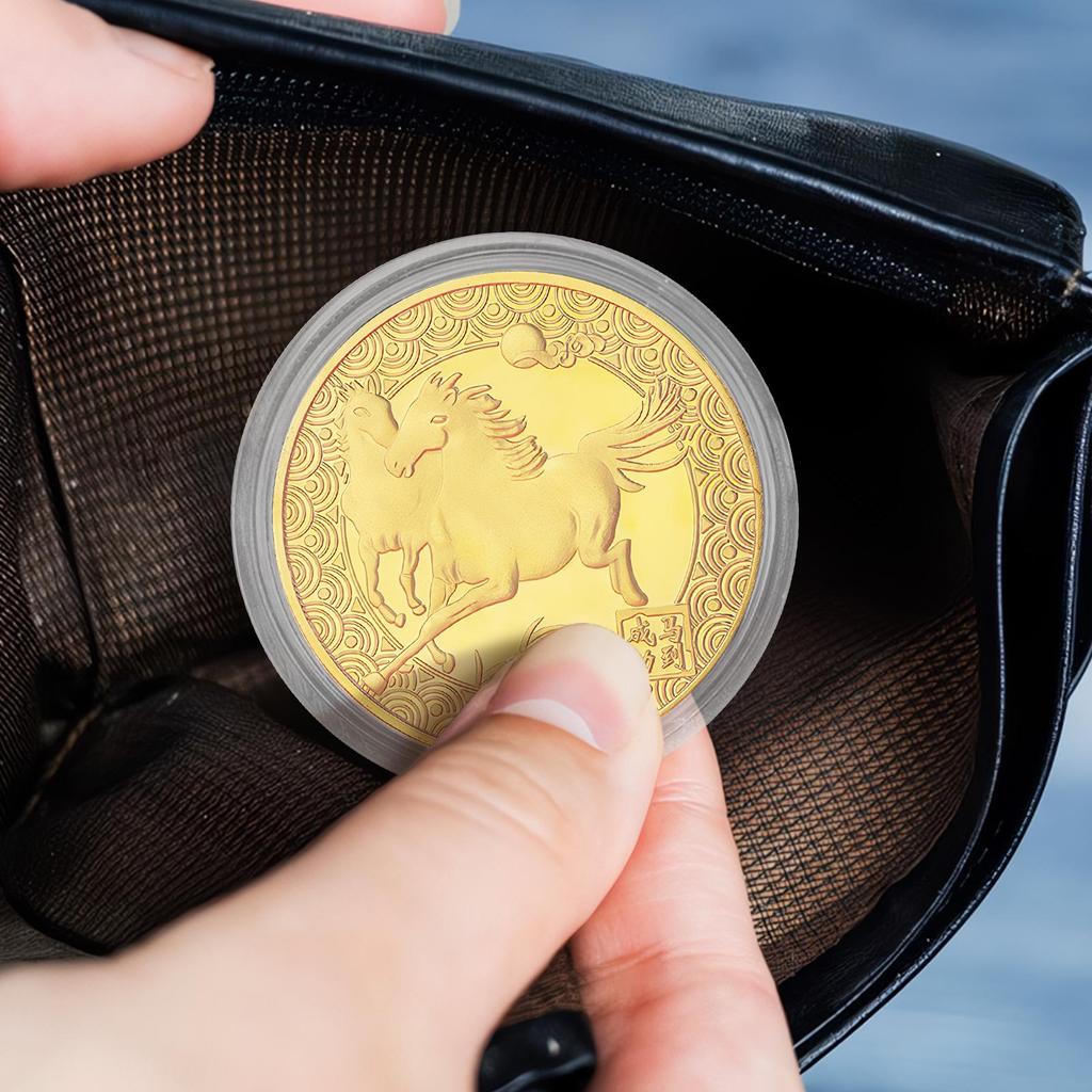 Монета Lunar New Year Удача Благоприятная Лошадь Сувенир Рельефное Животное Благоприятная Китайская Памятная Монета Для Друзей Женщин