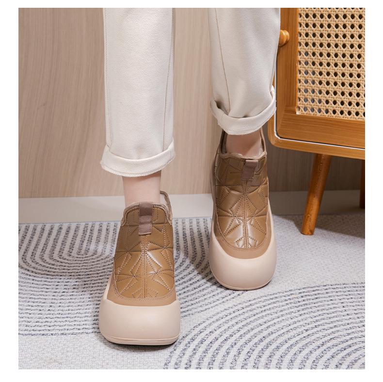 2024 Women's Thick-Soled, Waterproof Cotton Snow Boots with Wool Lining - Non-Slip & Casual Winter Fashion