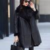 Autumn Winter Women's Leather Coat Thick Warm Mid-length Fleece-lined PU Leather Coat