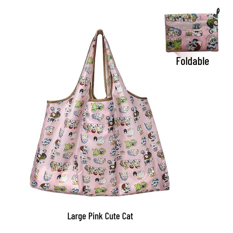 Large Capacity Foldable 210D Oxford Cloth Shopping Bag for Supermarket, Camping, and Travel
