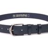 Добротный мужской ремень под брюки из натуральной кожи GRANDE PELLE Leather Belt 21453 Синий
