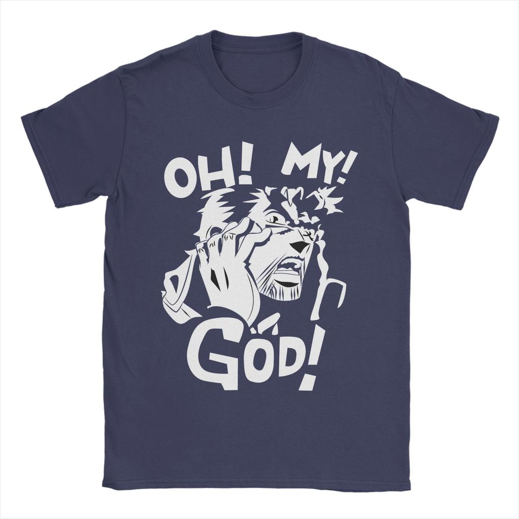 Oh My God JoJos Bizarre Adventure T Shirt Unisexs Pure Cotton Awesome TShirts Round Collar Tees Short Sleeve Clothing Unique