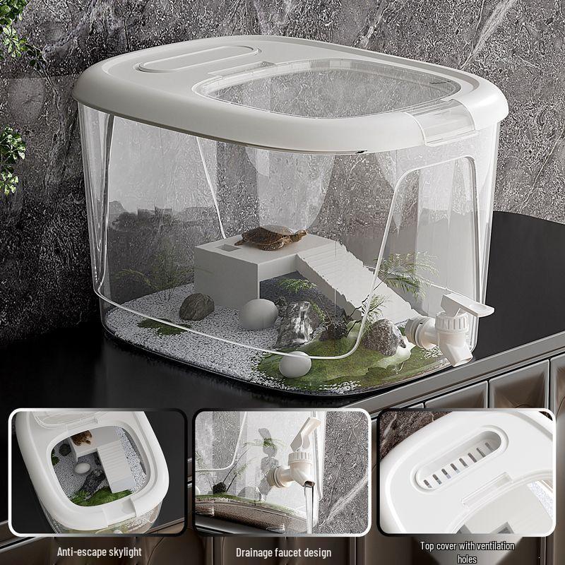 Экологичный инкубатор для черепах с платформой для лазания и крышкой с дренажем
