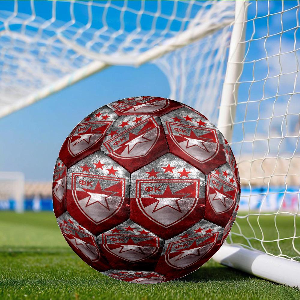 Crvena Zvezda Size 5 Soccer Ball, Suitable for Training and Matches, High-Elasticity, Wear-Resistant Material Gift for Fan