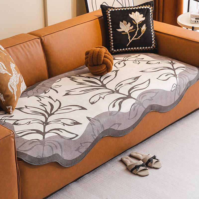 Summer American Country Style Special-Shaped Sofa Cushion Irregular Four Seasons Universal Non-Slip Linen-like Cover Cover Cloth