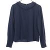 Marni Portuguese Silk Long Sleeve Blouse 38 Navy Shirt Women Used