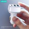 USAMS 80 Вт, 3 USB-порта, быстрое автомобильное зарядное устройство PD QC 3,0 AFC FCP, зарядное устройство для телефона iPhone Xiaomi Huawei Samsung телефон-планшет