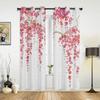Акварельная живопись цветы листья белые шторы для спальни гостиной шторы кухни детские оконные шторы домашний декор