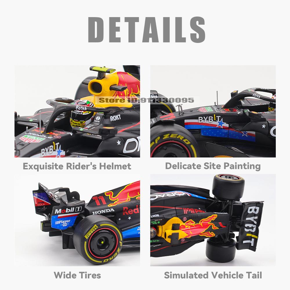 Bburago 1:24 2022~2025 Red Bull United States GP RB19 #1 Vestappan #11 Perez Alloy Car Model F1 serie various style Benz Ferrari