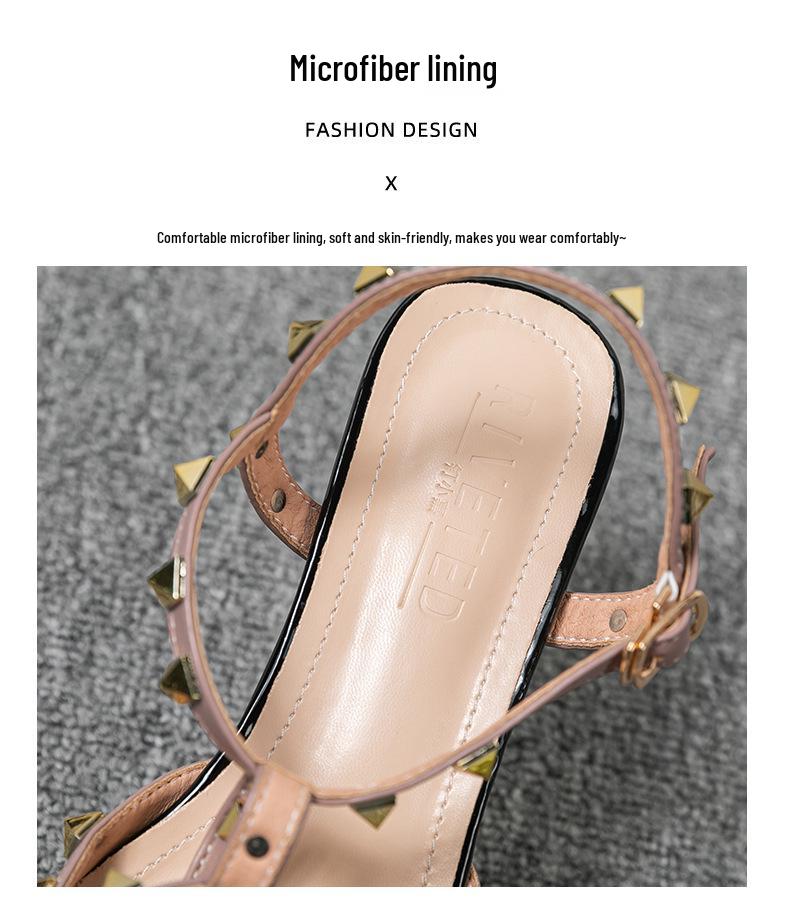 Valentino Women's Plus Size 41-43 Pointed Toe Mid Heel Rivet Mules