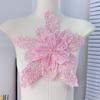 1Pcs Multi Layered Organza Three-Dimensional Flower Crystal Studded Pearl Patches Applique Dress Decoration Accessories