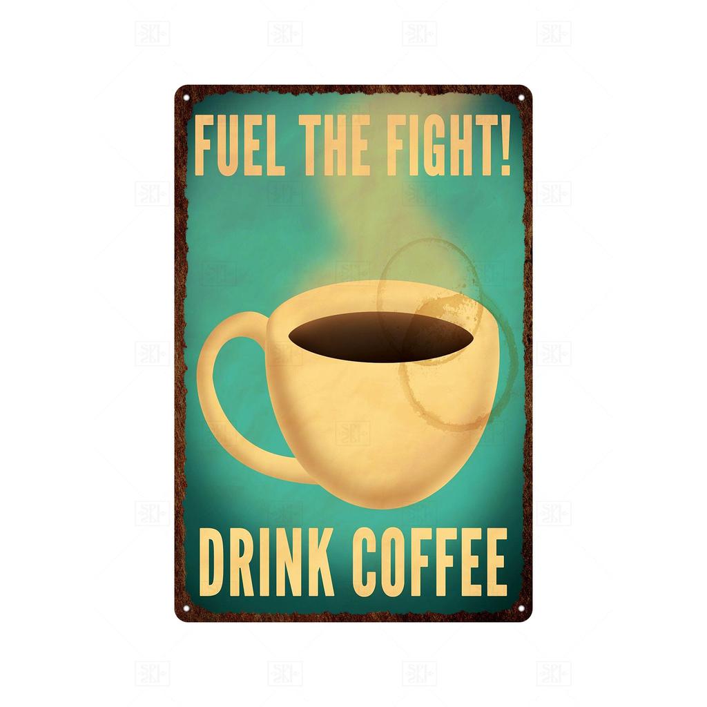 Винтажная жестяная вывеска для кофе, металлическая вывеска, декоративная табличка в стиле ретро, ​​украшение для кафе, кухни, гостиной, кофейни-бара