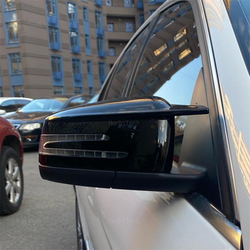 Крышка зеркала с узором из углеродного волокна, черная накладка на зеркало для Mercedes-Benz C W204 E W212 W176 W246 CLS C218 GLA