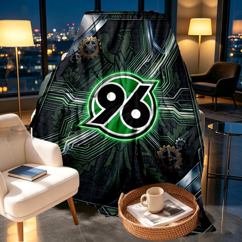 Hannover 96 Football Print Blanket - Soft & Comfortable, for Bedroom, Travel, Sofa, Home Decoration - Birthday Christmas Gift for Friend