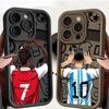 Мягкий ТПУ чехол для телефона для iPhone 14 Pro 14 11 12 Mini 15 Plus 16e 13 Pro MAX 11 XS XR 16 Plus Мультяшный Футбольный Номер