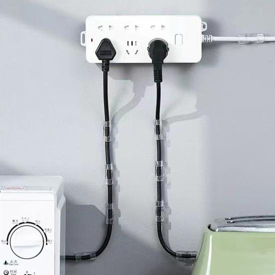 20 шт., зажим для управления кабелем, самоклеящийся, для дома и офиса, прозрачный, для телевизора, ноутбука, ПК, Ethernet-провод, источник питания, держатель для шнура, органайзер, зажим