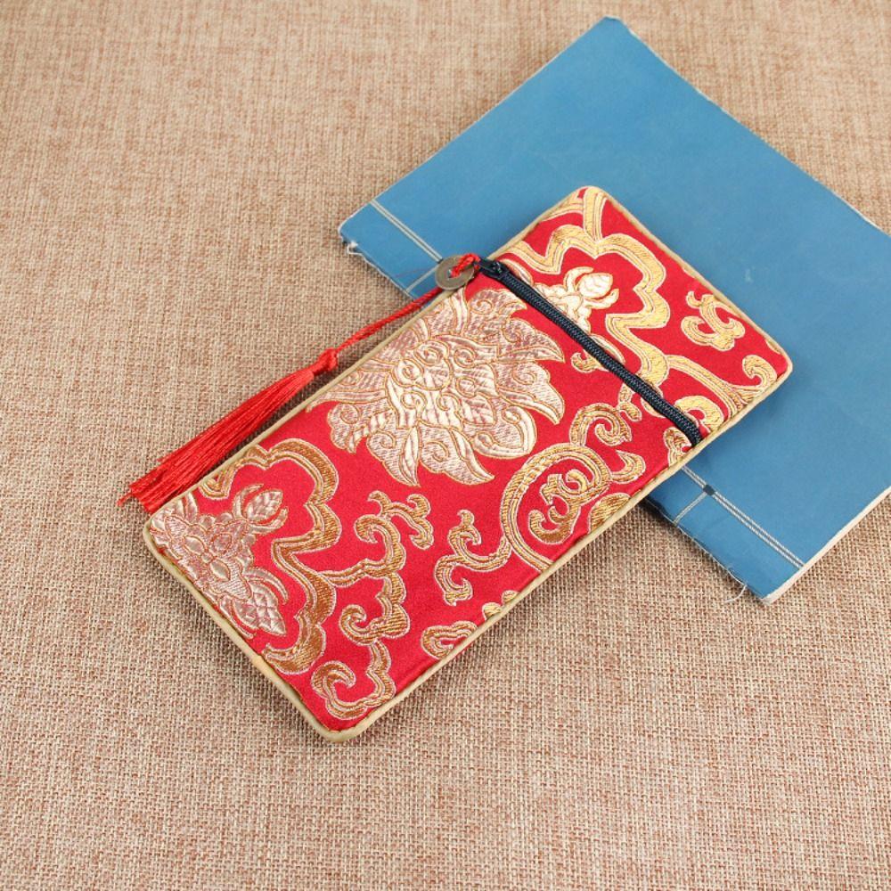Double-layer Brocade Antique Buddhist Scripture Bag Embroidery Bag Jewelry Bag Chinese Style Sachet