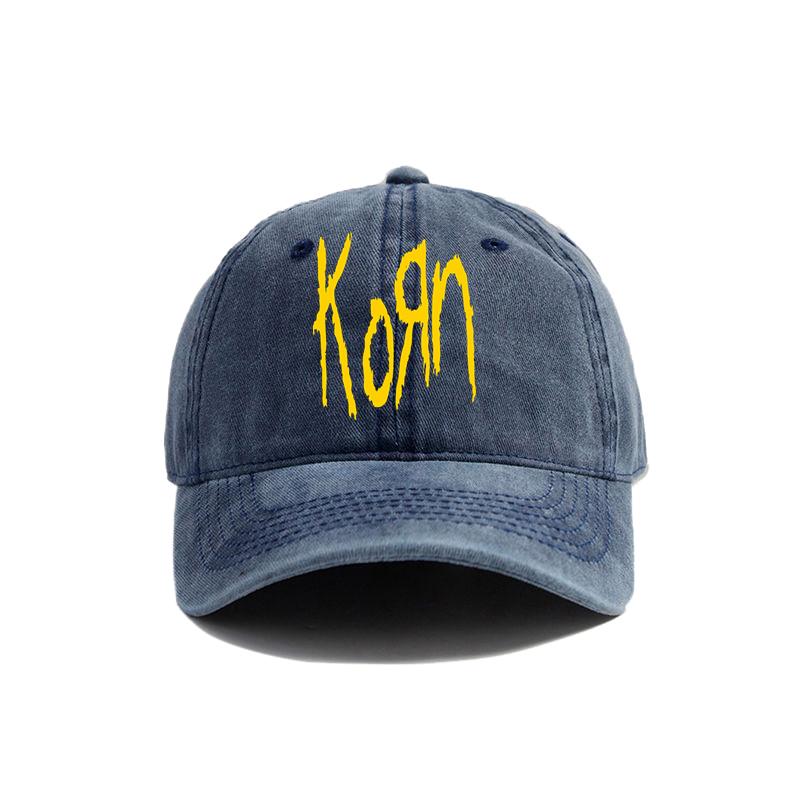Кепка Korn Потертые Кепки Металлическая Кепка Рок-группы Унисекс Ретро Для улицы Летняя Регулируемая Кепка MZ