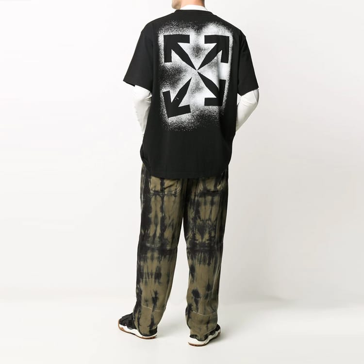 OFF WHITE Футболка с трафаретным логотипом OMAA038E20JER0031001
