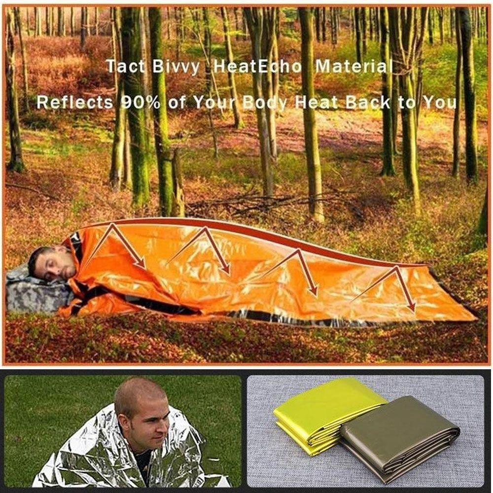 Survival Accessories Sun Protection Tool Outdoor Emergency Blanket Thermal Keep Warm Sleeping Bag
