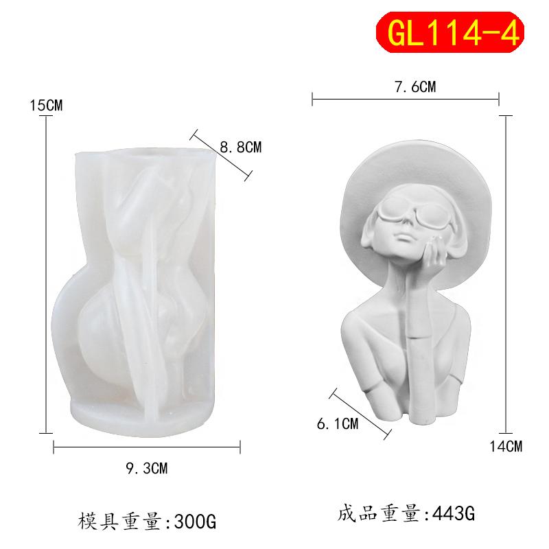 15см Большая Красивая Богиня Леди Гипсовая силиконовая форма Ангел Девушка Женский Бюст Статуя Свеча Силиконовая Форма Женские Фигуры Форма для смолы