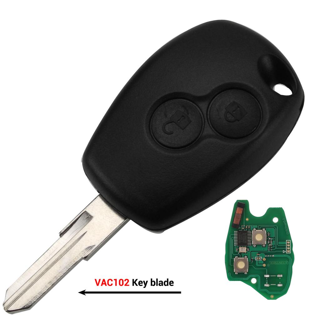 Jingyuqin 2 Buttons Remote Key For Renault Duster Modus Clio 3 Twingo DACIA Logan Sandero Kangoo 433MHz PCF7947/7946/4A Chip