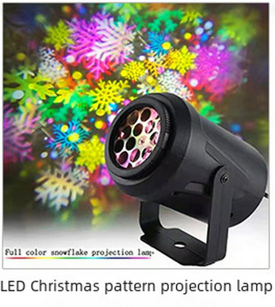 Cross-Border Blizzard 16-Print Christmas & Halloween проекционная лампа - USB 5V Snowflake Праздничный ночник