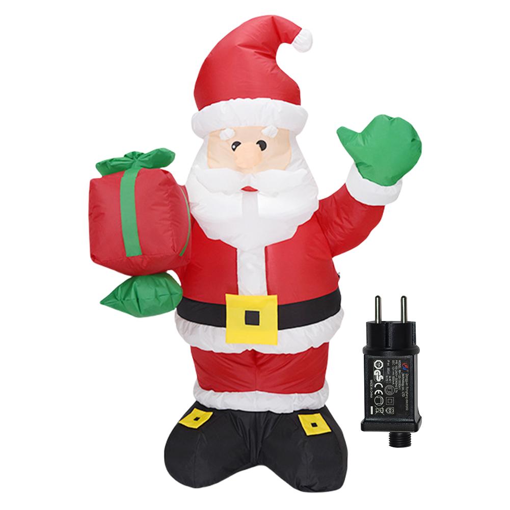 Светодиодная надувная милая игрушка, надуваемая воздухом, освещенное украшение в виде Санта-Клауса, светящаяся гигантская модель, украшение для рождественской садовой вечеринки
