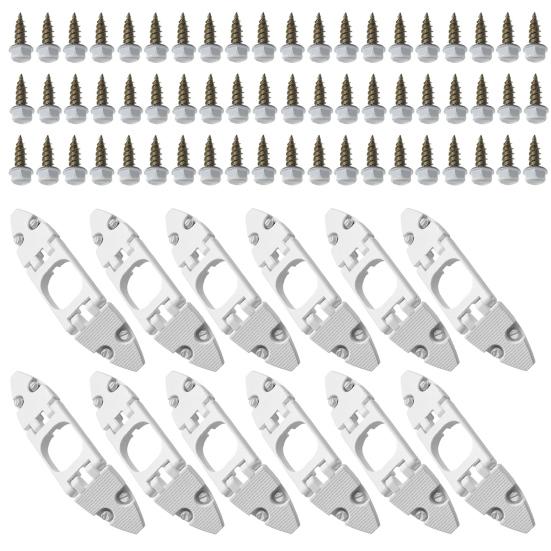 6/12Pcs Gable Light Clips Compatible for Govee Pro H706 Permanent Outdoor Light Adjustable Folding Roof Pitches Cable Management Clamp with