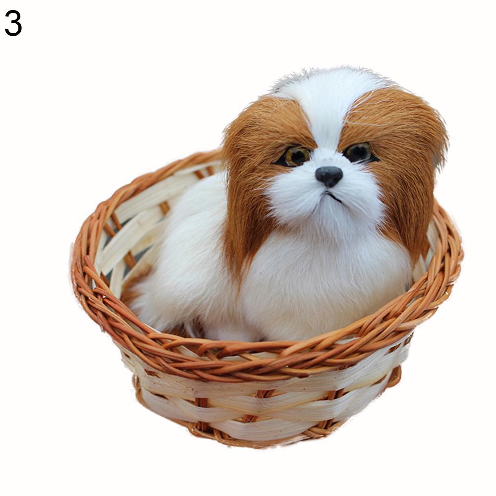 Прекрасная имитация животного, кукла, плюшевая мини-корзина, кошка, кролик, собака, детская рождественская игрушка, подарок на Рождество и день рождения
