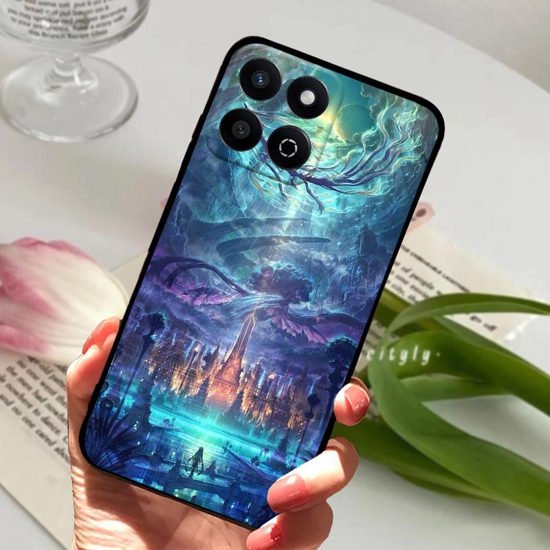 Чехол для Honor X7c 4G X 7c Геометрический дизайн Мягкий силикон ТПУ Задняя крышка телефона Для Huawei Honor X7c Ударопрочный бампер Сумки для телефона