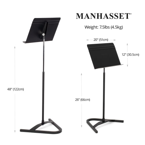 Manhasset M85 Harmony Stand Music Stand, Black