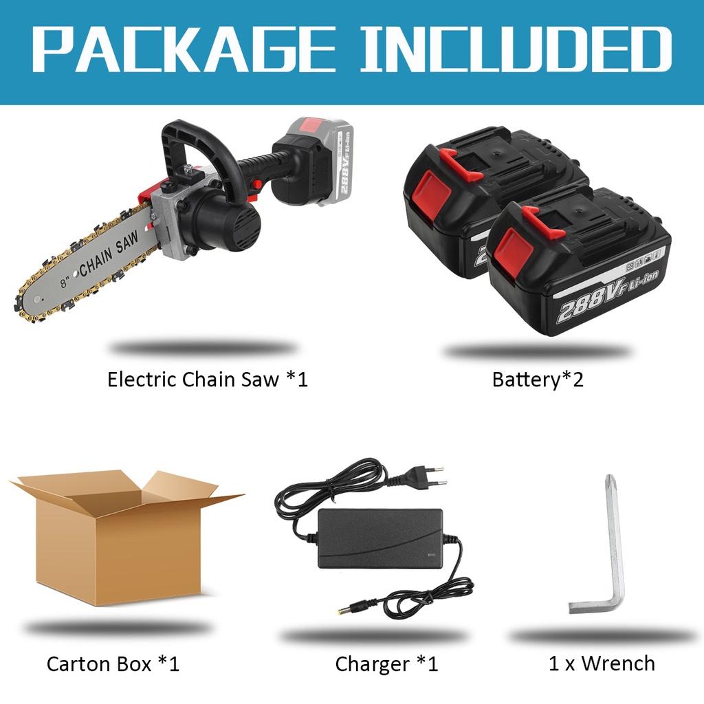 288VF 22980 мАч Бесщеточная электрическая бензопила 8 дюймов Беспроводной садовый электроинструмент для лесозаготовок Деревянные инструменты Перезаряжаемые для батареи Makita