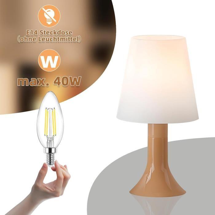 Lampe de table NETTLIFE lot de 2 E14 kaki