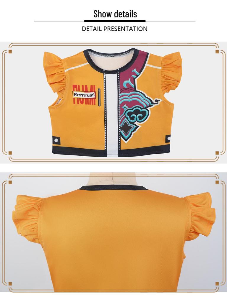 Kids K-POP Demon Hunter Girl Group Cosplay Costume - Rumi Shorts & Skirt Style