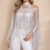 2pcs Tassel Shawl Shawl and Scarf Set Hollowed Out Fringed Cape Summer Sun Shawl  for Swimming