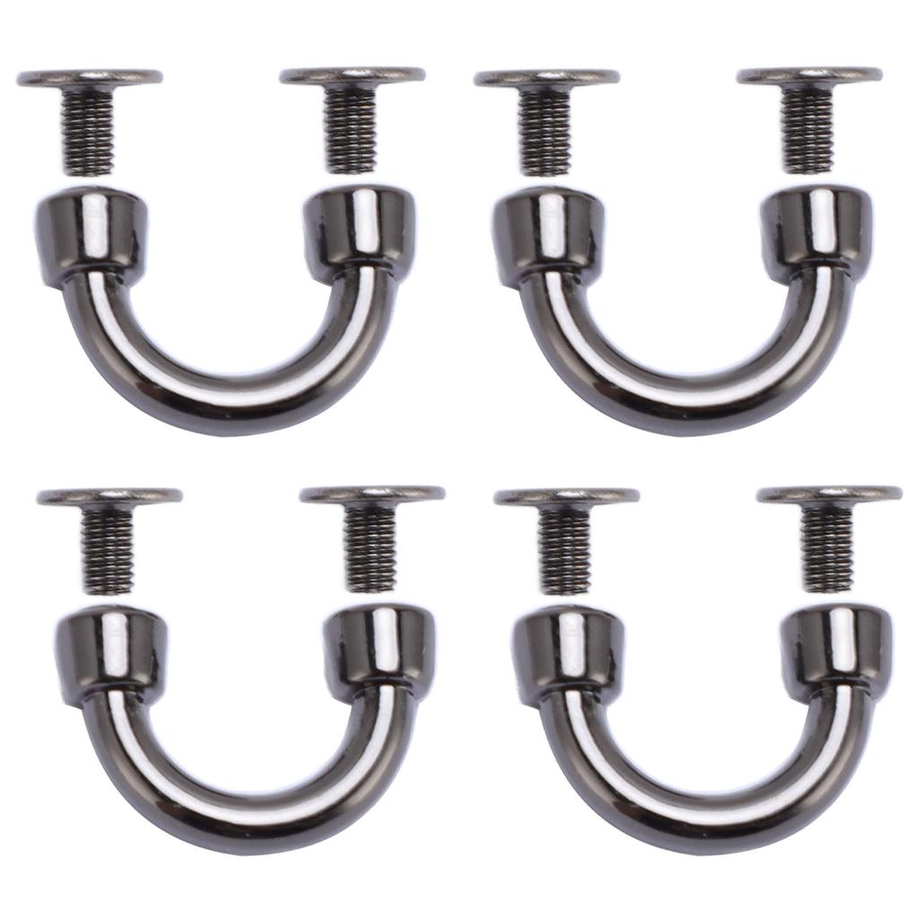 14 комплектов пряжек с D-образным кольцом 11x9x3 мм, серебристо-черные, металлические пряжки для сумок с арочным мостом, с 5 шт.