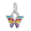 2pcs Colorful Paw Flower Butterfly Beads Rainbow Fit Original Brand Charms Silver Color Bracelets Necklaces Women Diy Jewelry
