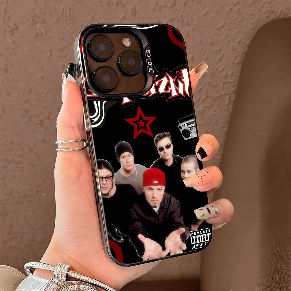 Чехол для телефона L-Limp Bizkit Hold On Band для iPhone 17 17Air 16 15 14 13 12 11 Pro Max Plus Цветной Серебристый