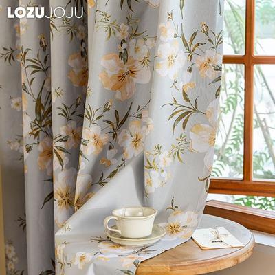 1 шт. LOZUJOJU Французский винтажный романтический занавес с принтом цветущей сакуры 100% светонепроницаемый занавес для спальни, гостиной, балкона, окна для домашнего декора