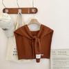 Knotted Shawl Women'S  Fake Collar Air-Conditioned Room Solid Color Shoulder Scarf Knitted Outer Cape Small Vest