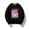 Pullovers Long Sleeves Women’s Cartoon Printed Fashion Top Casual Comfortable Pullover Versatile Crew Neck Long Sleeve Clothing