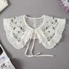 Fashion Scarf Fake Collar Shirt Women Detachable Collar Lace Neckline Women False Collar Tie White Faux Col Clothes Accessories