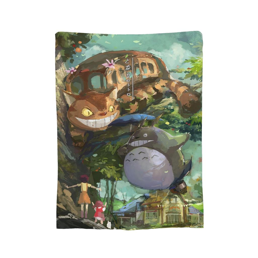 Anime Tonari No Totoro blanket Cover Fleece T-Totoros Cute Warm Throw blanket for Home Couch Bedroom Quilt