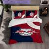RB Leipzig Football 3 Piece Bedding Set Soft Duvet Cover Set with Pillowcases Printed Bedroom Decor Set for Home