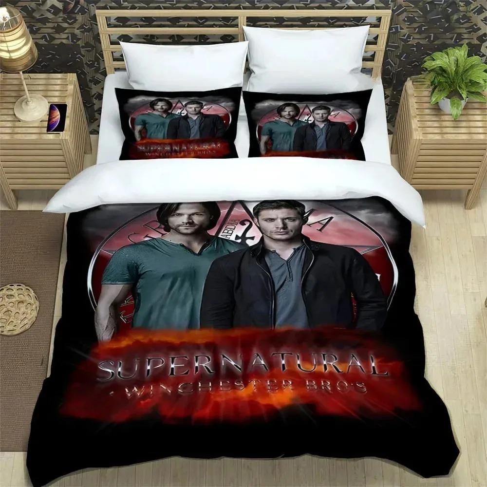 Новый сериал Сверхъестественное Постельное белье Односпальное Двуспальное Полный Размер Queen King Размер Комплект постельного белья для взрослых Детей Спальня Пододеяльник Комплект Домашний текстиль