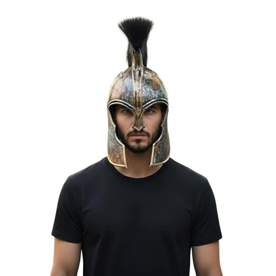 Troy Helmet Achilles Helmet Greek Warrior Helmet Steel Trojan Helmet Cosplay LARP Ancient Medieval