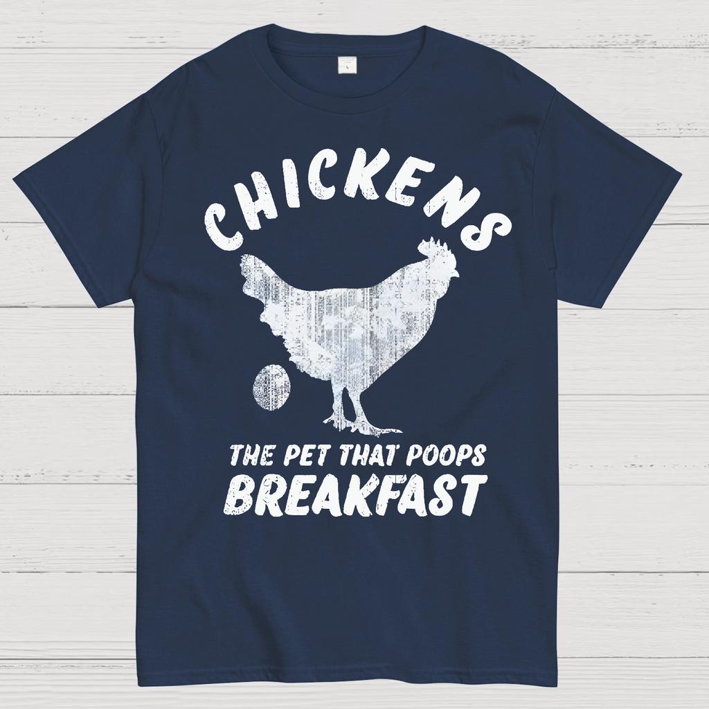 Chickens Poop Breakfast Cotton Summer Casual Cool Loose T-Shirt