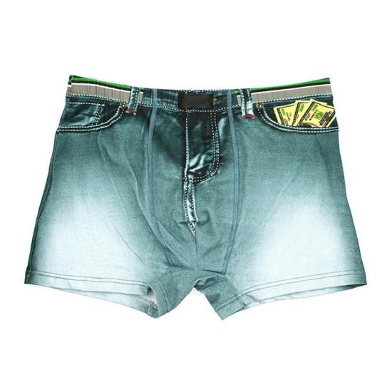 Мужские трусы боксеры с джинсовым принтом